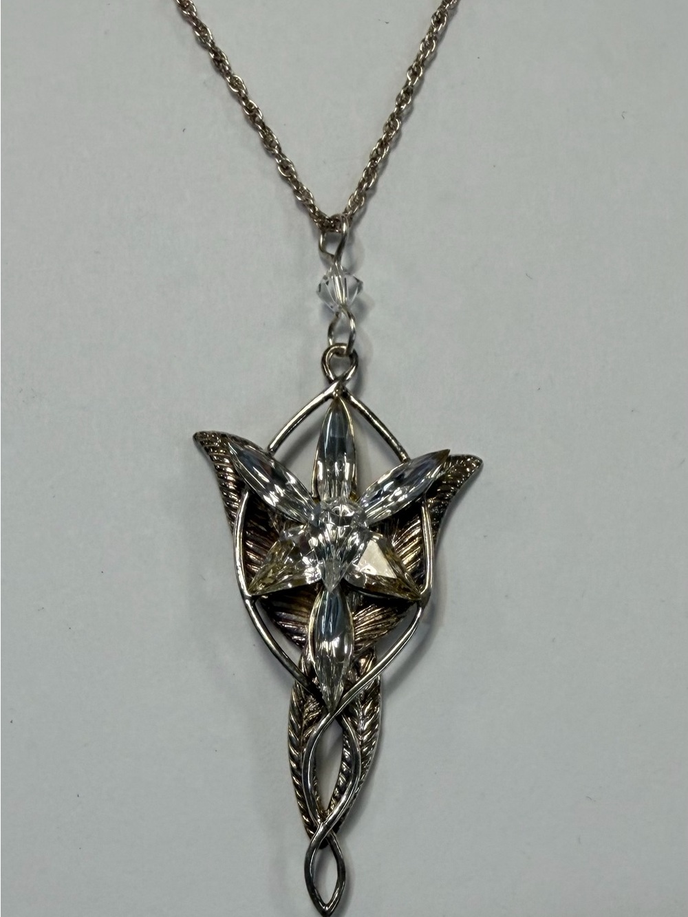 Noble Collection Lord of the Rings Arwen Evenstar Sterling Silver Necklace
